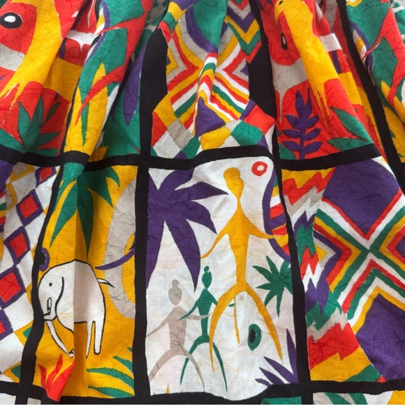 Vintage Prophecy Geometric Tribal Animal Print Skirt - Picture 5 of 9